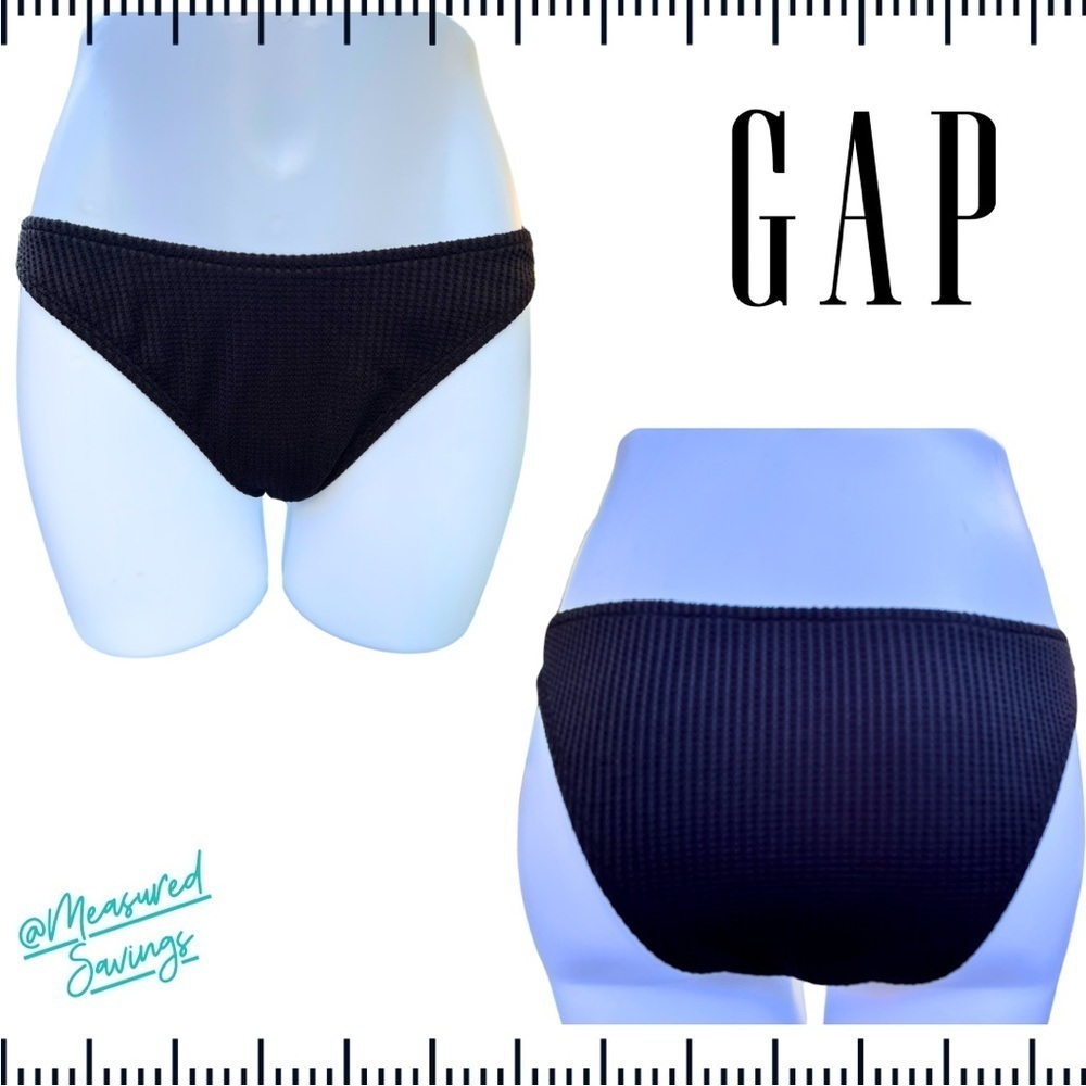 PROJECT GAP Black Recycled Material Medium Bikini Bottoms NWT